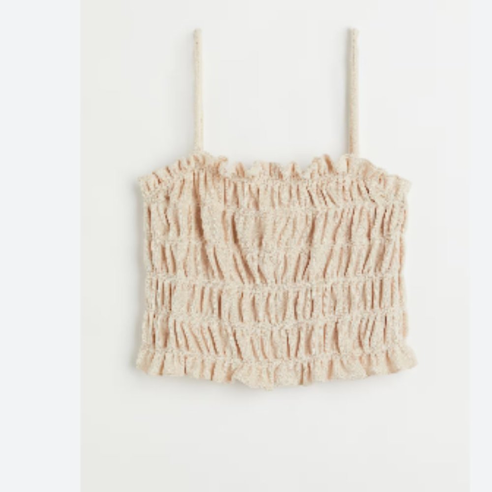 H&M Cream Ruched Blouse - Picture 10 of 10